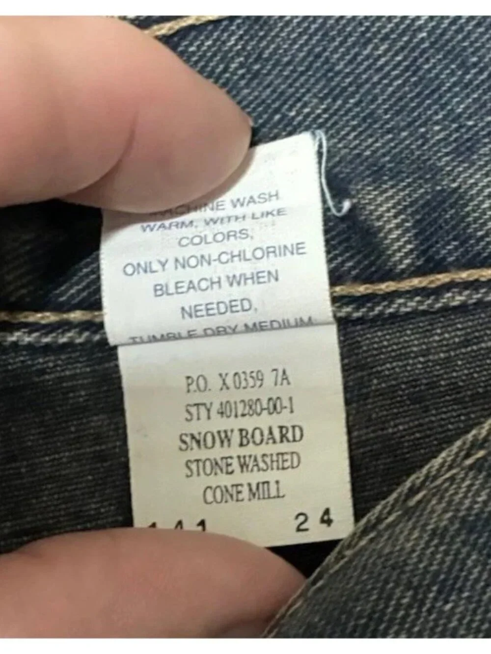 Vintage 90S Men’s Denim Jeans Carpenter Old Navy 100% Cotton Cone Mill Star Tag